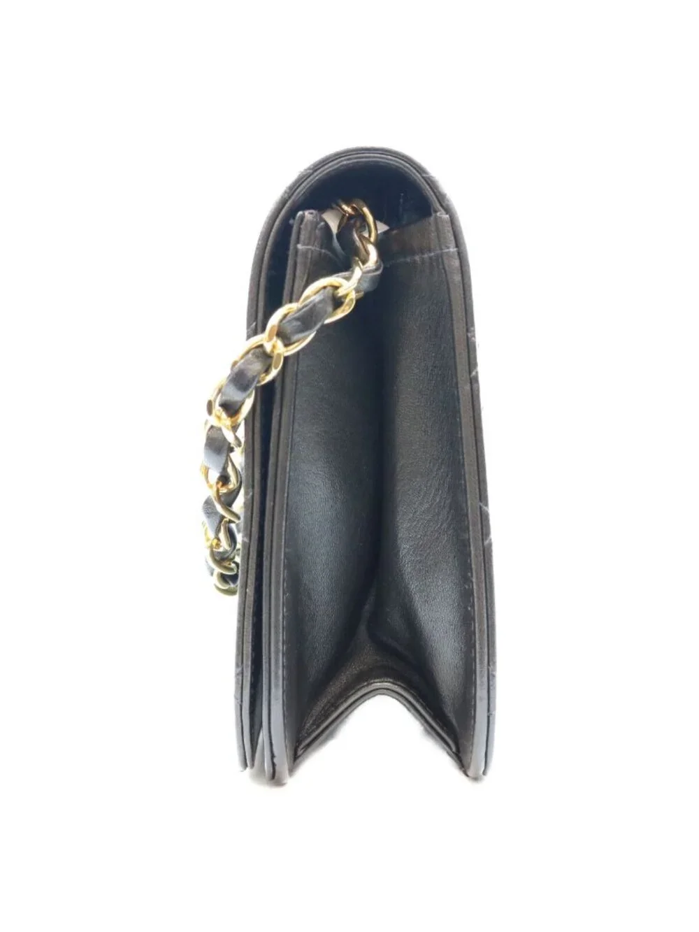Chanel Black Lamb Full Flap Gold Push Lock Quilted 23